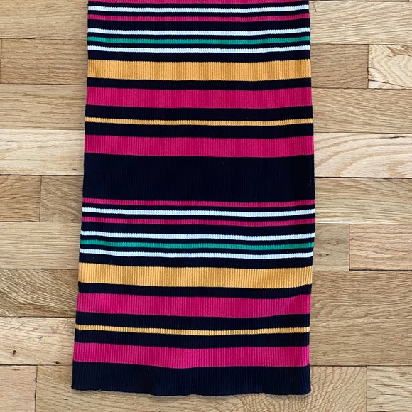 Knitted Striped Bodycon Midi Dress | A. Calin by Flying Tomato | Multicolor - Picture 4 of 4